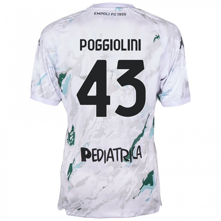 Kinderen Duccio Poggiolini #43 Grijs Uitshirt Uittenue 2024/25 T-Shirt