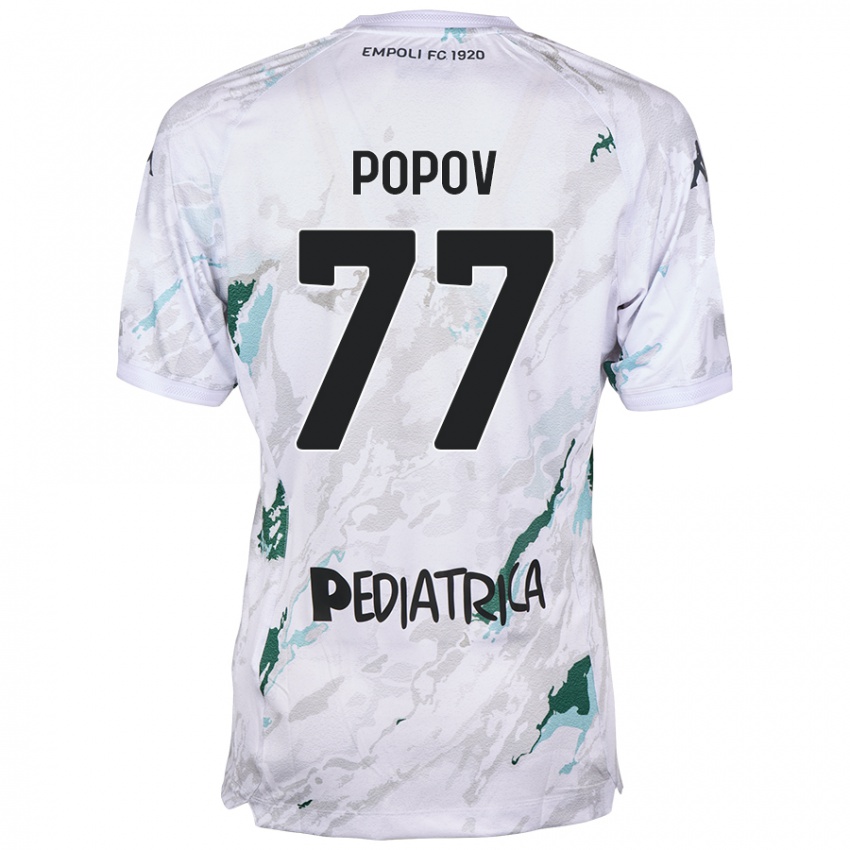 Kinderen Bogdan Popov #77 Grijs Uitshirt Uittenue 2024/25 T-Shirt