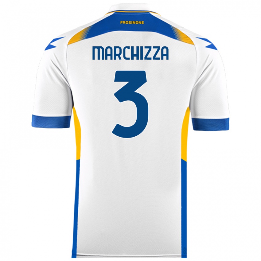 Kinderen Riccardo Marchizza #3 Wit Uitshirt Uittenue 2024/25 T-Shirt