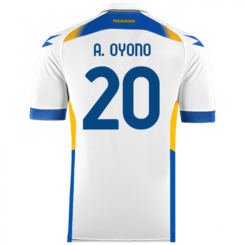 Kinderen Anthony Oyono #20 Wit Uitshirt Uittenue 2024/25 T-Shirt