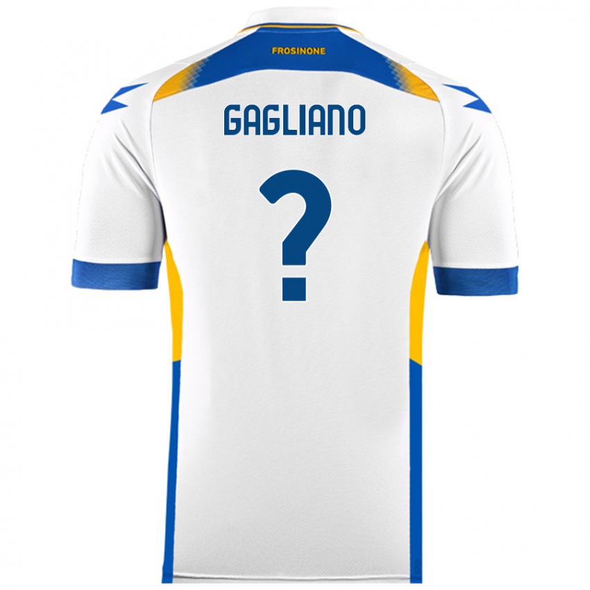 Kinderen Mattia Gagliano #0 Wit Uitshirt Uittenue 2024/25 T-Shirt