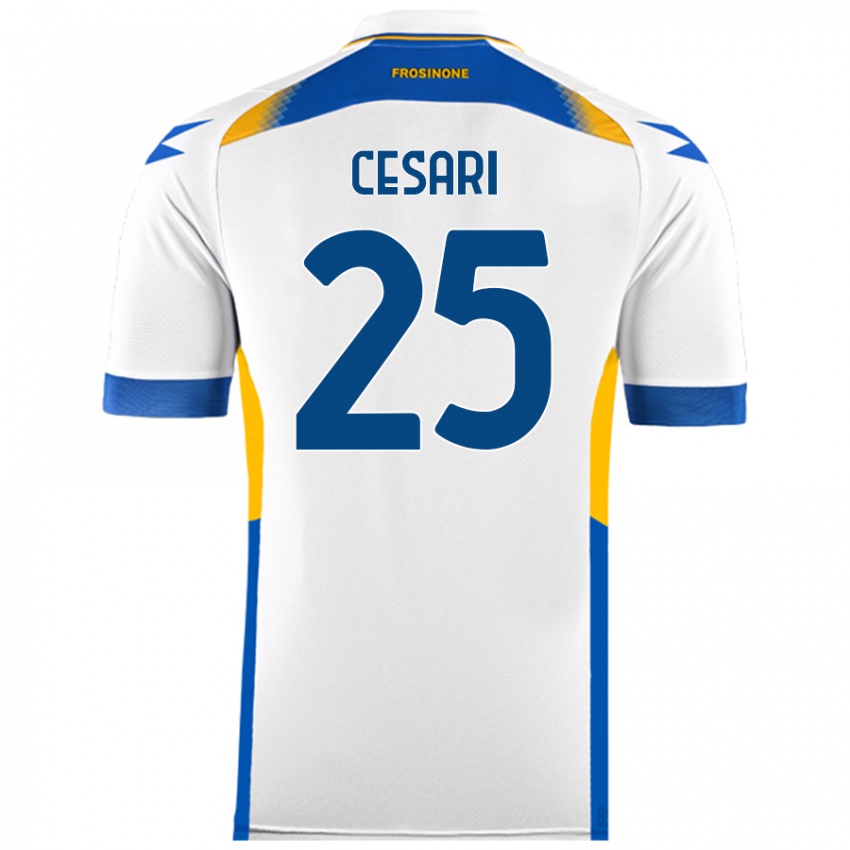 Kinderen Nicolò Cesari #25 Wit Uitshirt Uittenue 2024/25 T-Shirt