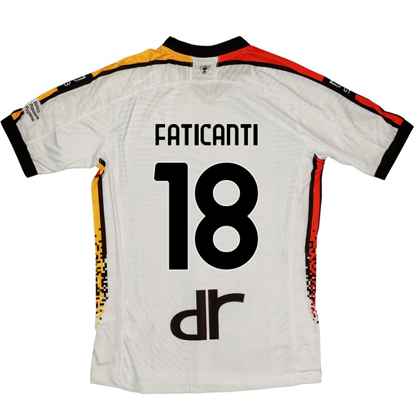 Kinderen Giacomo Faticanti #18 Wit Zwart Uitshirt Uittenue 2024/25 T-Shirt