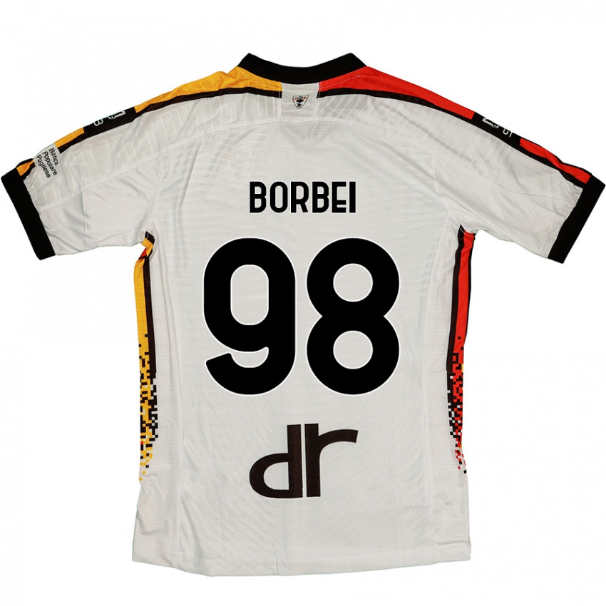 Kinderen Alexandru Borbei #98 Wit Zwart Uitshirt Uittenue 2024/25 T-Shirt