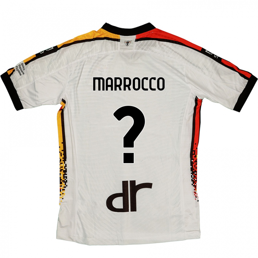 Kinderen Iacopo Marrocco #0 Wit Zwart Uitshirt Uittenue 2024/25 T-Shirt