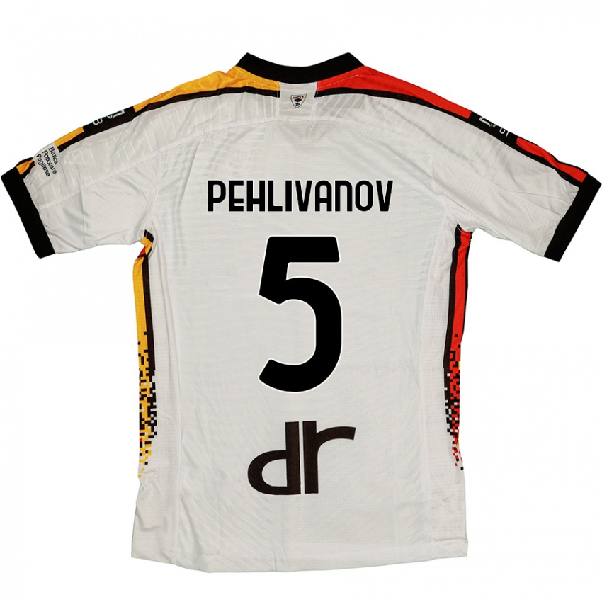 Kinderen Cristian Pehlivanov #5 Wit Zwart Uitshirt Uittenue 2024/25 T-Shirt