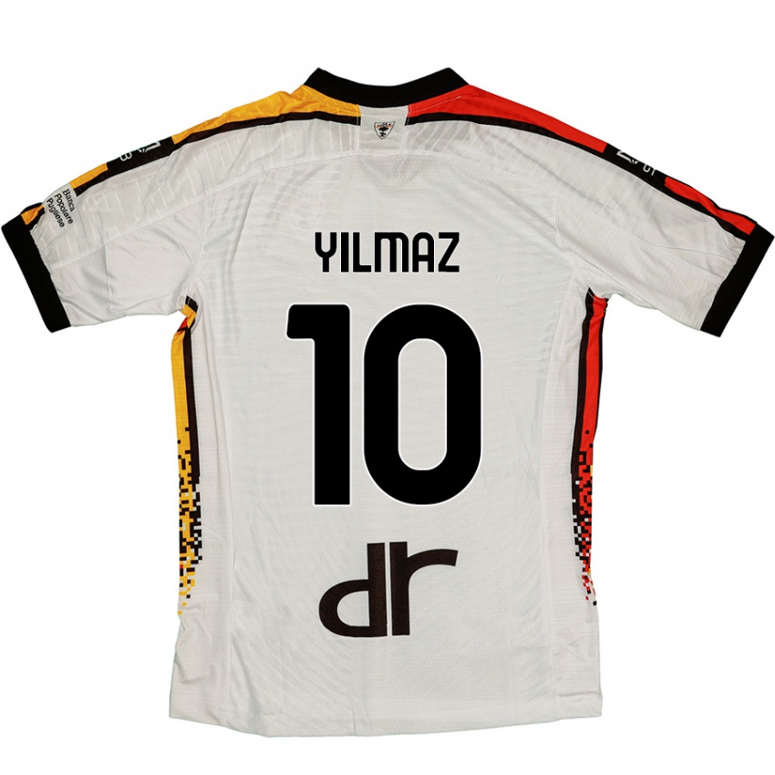 Kinderen Enes Yilmaz #10 Wit Zwart Uitshirt Uittenue 2024/25 T-Shirt