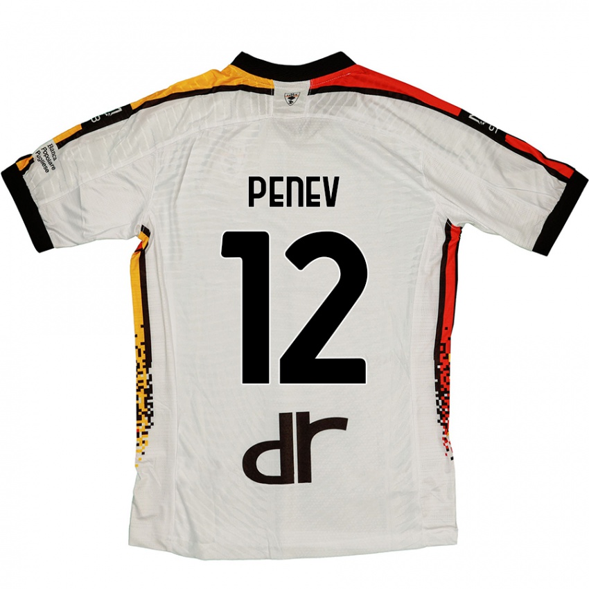 Kinderen Plamen Penev #12 Wit Zwart Uitshirt Uittenue 2024/25 T-Shirt