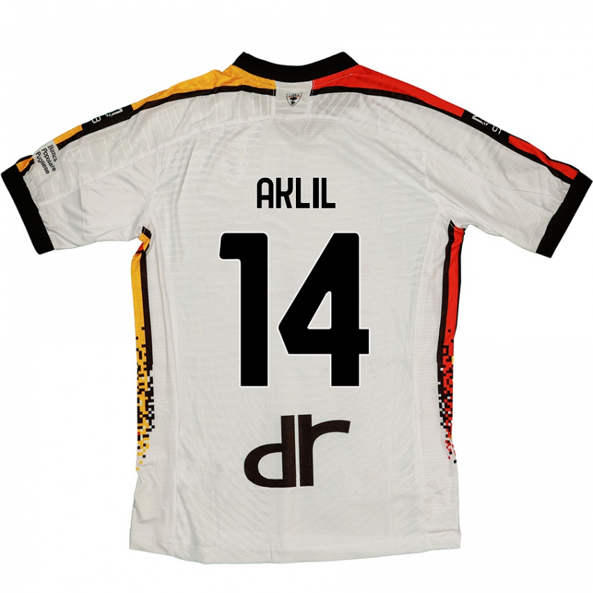 Kinderen Lino Aklil #14 Wit Zwart Uitshirt Uittenue 2024/25 T-Shirt