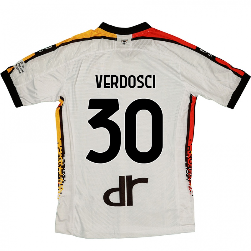 Kinderen Simone Verdosci #30 Wit Zwart Uitshirt Uittenue 2024/25 T-Shirt