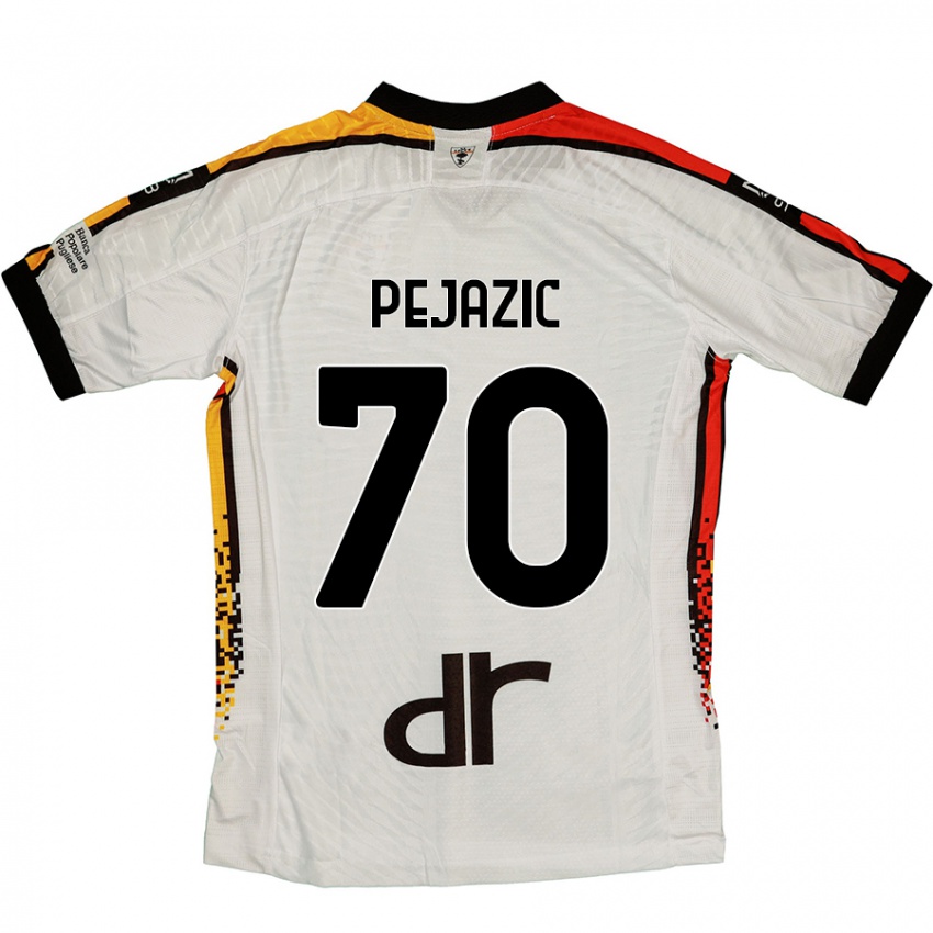 Kinderen Mario Pejazic #70 Wit Zwart Uitshirt Uittenue 2024/25 T-Shirt