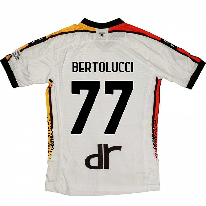 Kinderen Sandro Bertolucci #77 Wit Zwart Uitshirt Uittenue 2024/25 T-Shirt