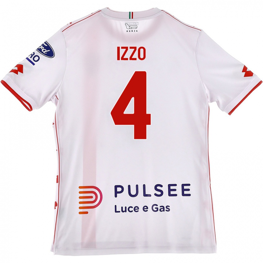 Kinderen Armando Izzo #4 Wit Rood Uitshirt Uittenue 2024/25 T-Shirt