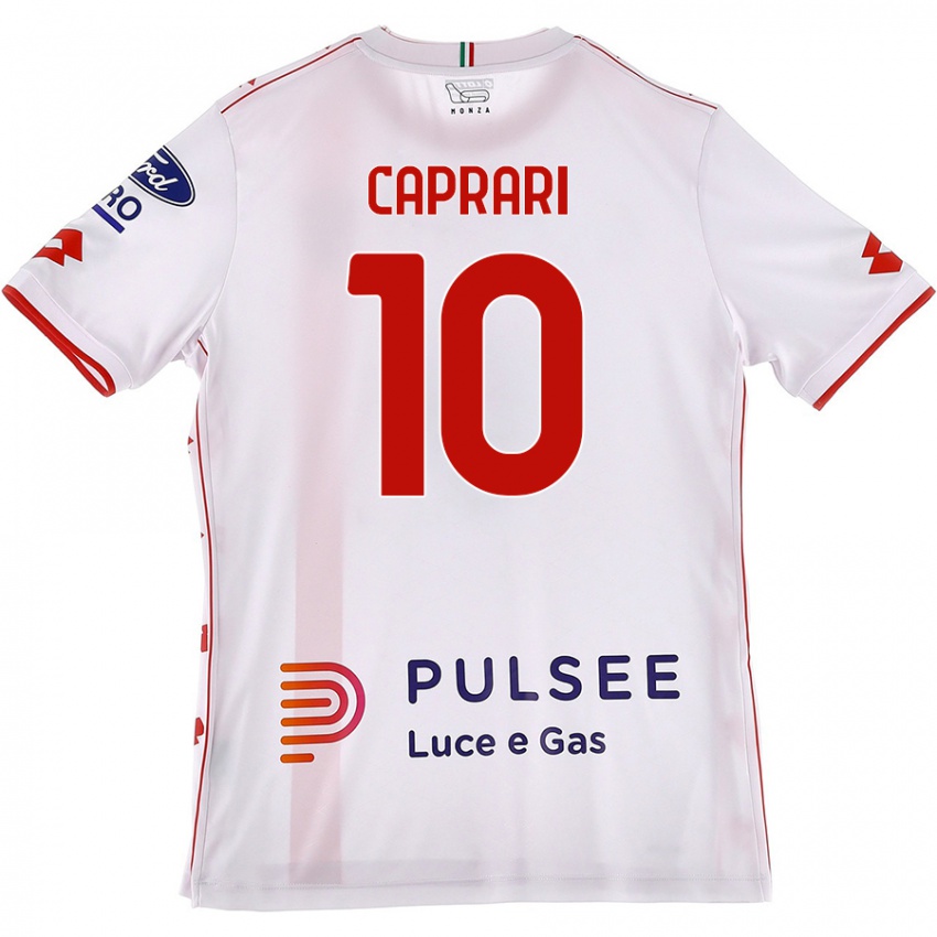 Kinderen Gianluca Caprari #10 Wit Rood Uitshirt Uittenue 2024/25 T-Shirt