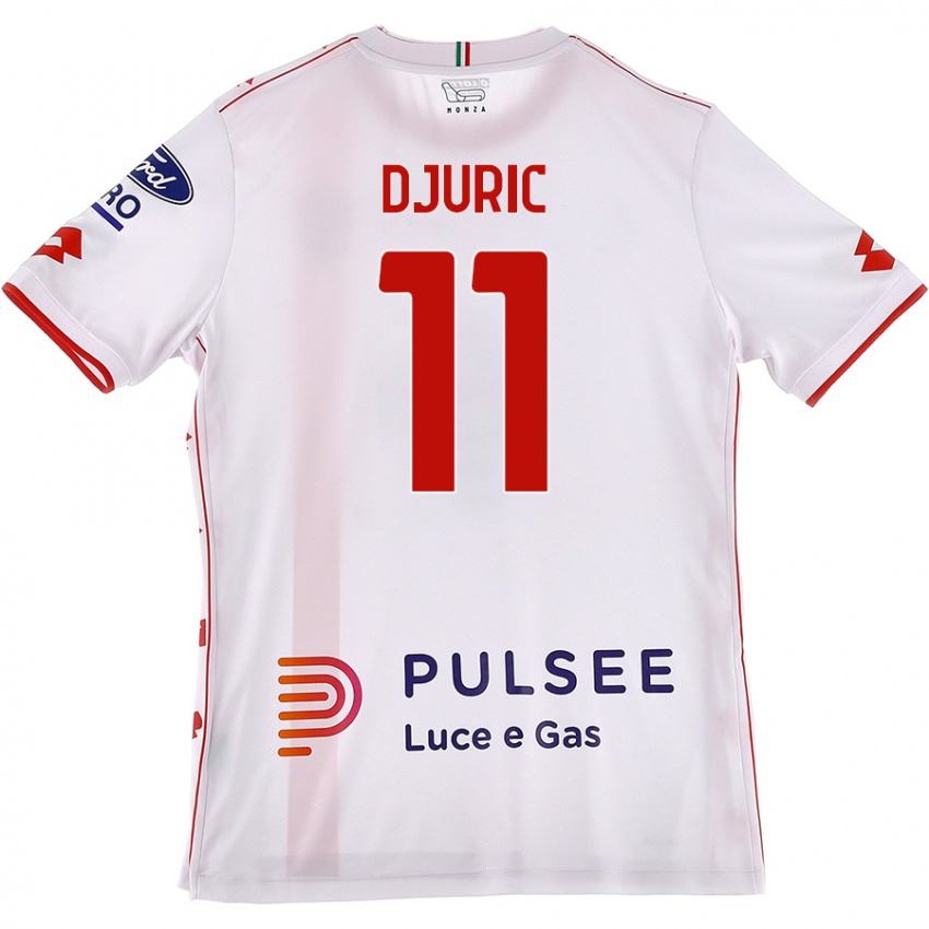 Kinderen Milan Djuric #11 Wit Rood Uitshirt Uittenue 2024/25 T-Shirt