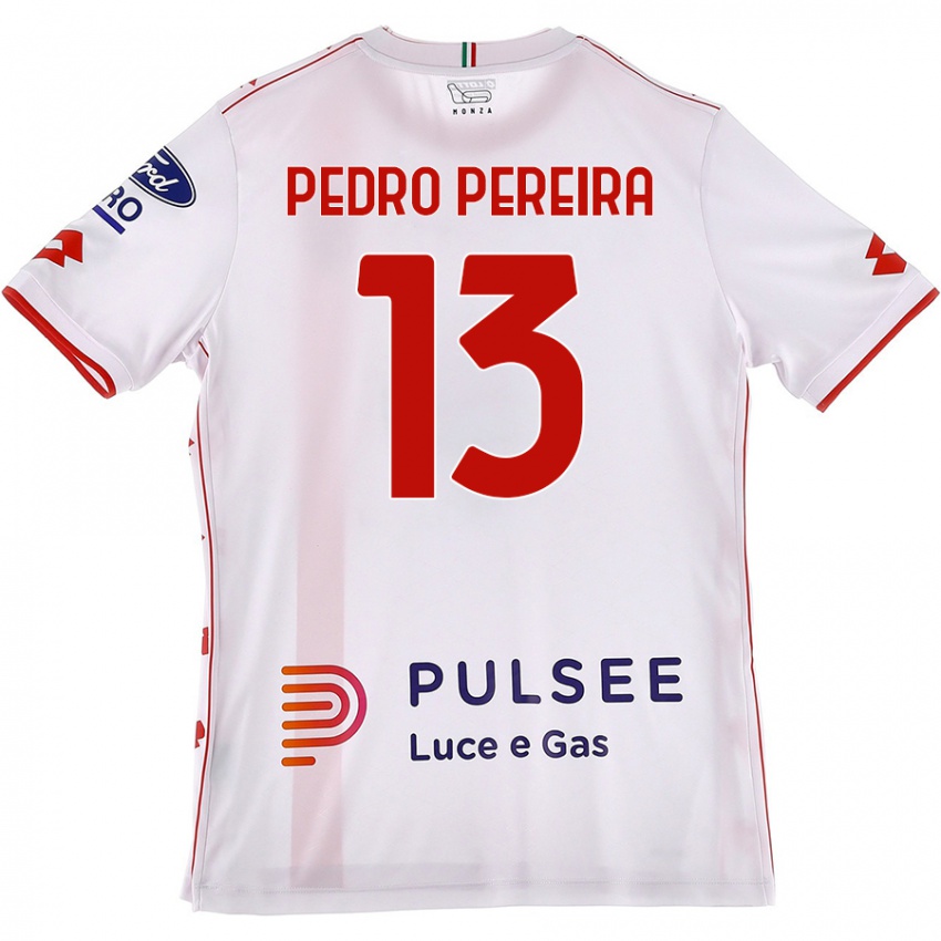 Kinderen Pedro Pereira #13 Wit Rood Uitshirt Uittenue 2024/25 T-Shirt