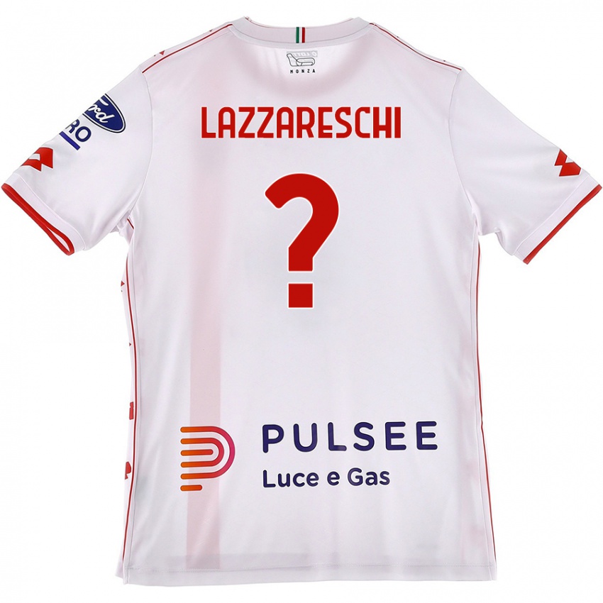 Kinderen Andrea Lazzareschi #0 Wit Rood Uitshirt Uittenue 2024/25 T-Shirt