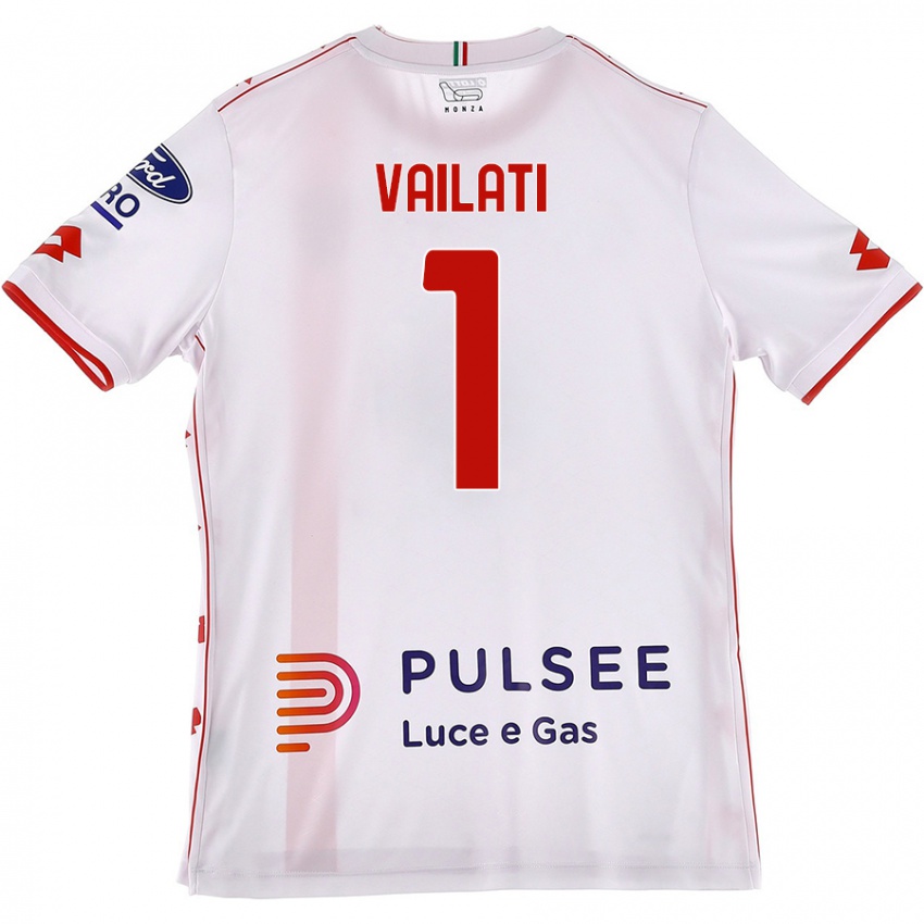 Kinderen Andrea Vailati #1 Wit Rood Uitshirt Uittenue 2024/25 T-Shirt