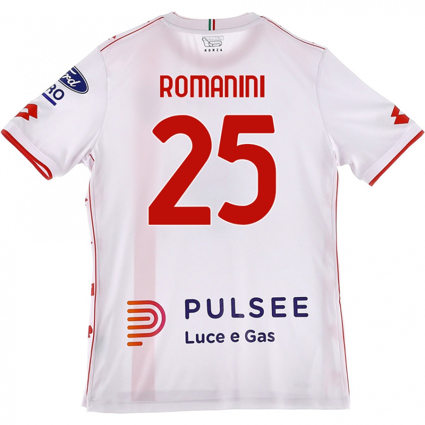 Kinderen Andrea Romanini #25 Wit Rood Uitshirt Uittenue 2024/25 T-Shirt