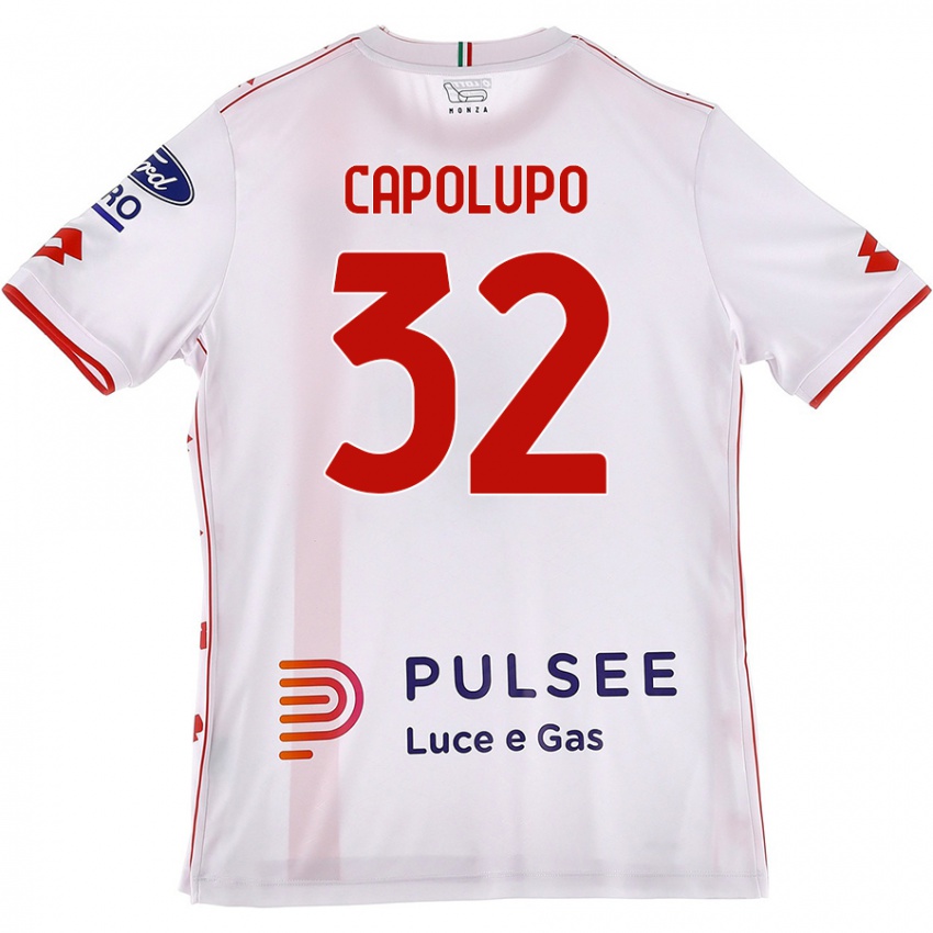 Kinderen Samuele Capolupo #32 Wit Rood Uitshirt Uittenue 2024/25 T-Shirt