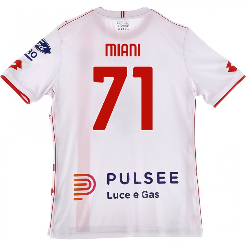 Kinderen Arthur Miani #71 Wit Rood Uitshirt Uittenue 2024/25 T-Shirt