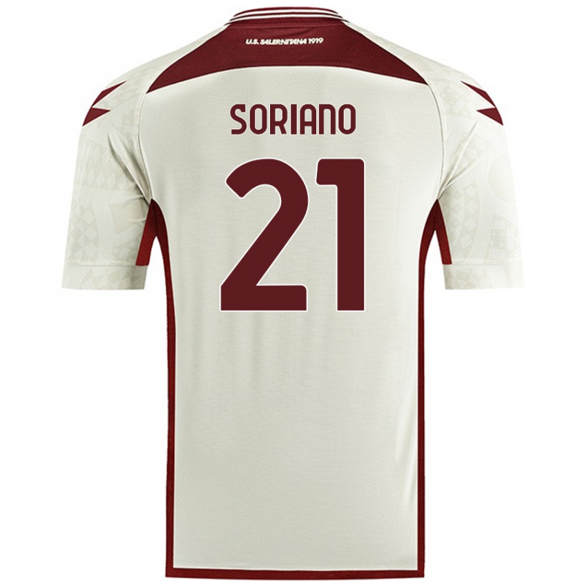 Kinderen Roberto Soriano #21 Crèmekleur Uitshirt Uittenue 2024/25 T-Shirt