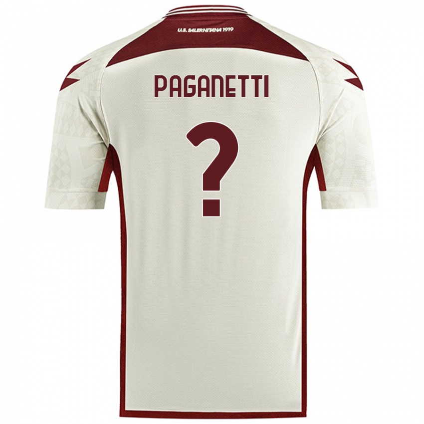 Kinderen Giacomo Paganetti #0 Crèmekleur Uitshirt Uittenue 2024/25 T-Shirt