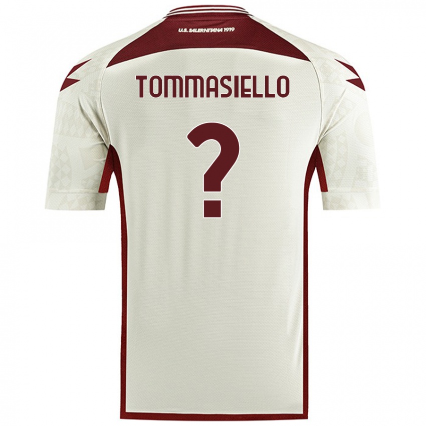 Kinderen Francesco Tommasiello #0 Crèmekleur Uitshirt Uittenue 2024/25 T-Shirt