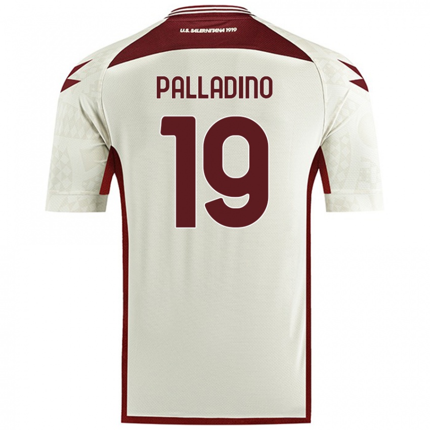 Kinderen Alfonso Palladino #19 Crèmekleur Uitshirt Uittenue 2024/25 T-Shirt