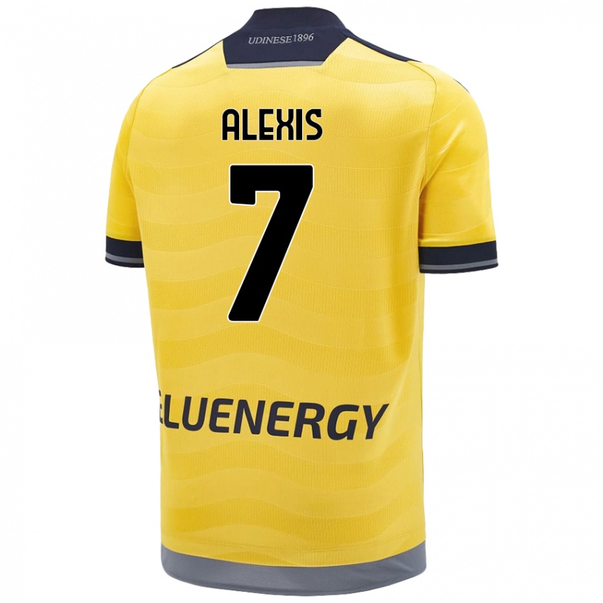 Kinderen Alexis Sanchez #7 Goud Uitshirt Uittenue 2024/25 T-Shirt