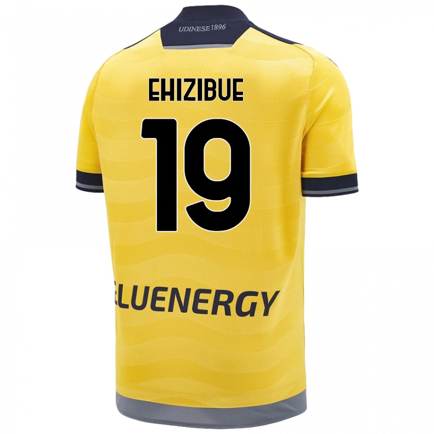 Kinderen Kingsley Ehizibue #19 Goud Uitshirt Uittenue 2024/25 T-Shirt