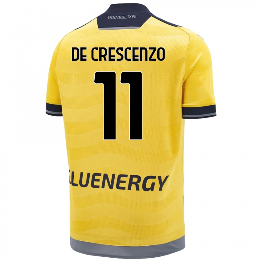 Kinderen Marco De Crescenzo #11 Goud Uitshirt Uittenue 2024/25 T-Shirt