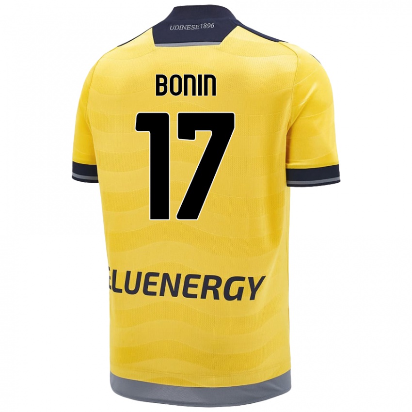 Kinderen Luca Bonin #17 Goud Uitshirt Uittenue 2024/25 T-Shirt