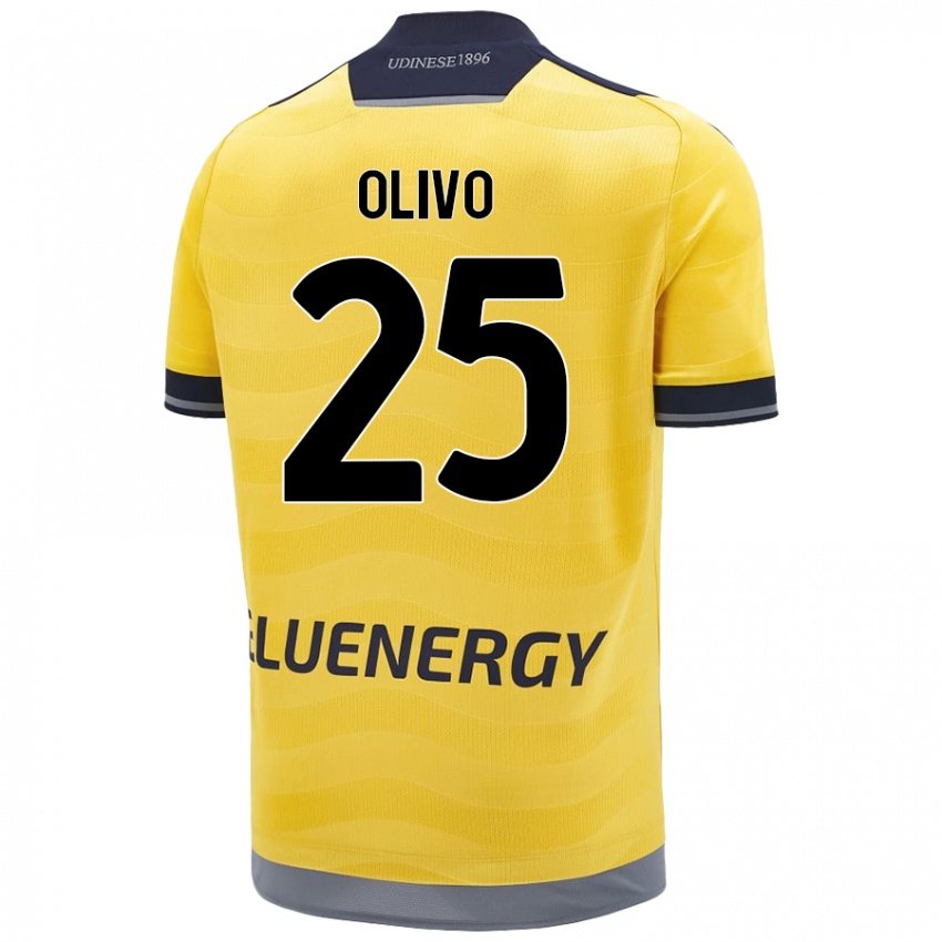 Kinderen Gioele Olivo #25 Goud Uitshirt Uittenue 2024/25 T-Shirt