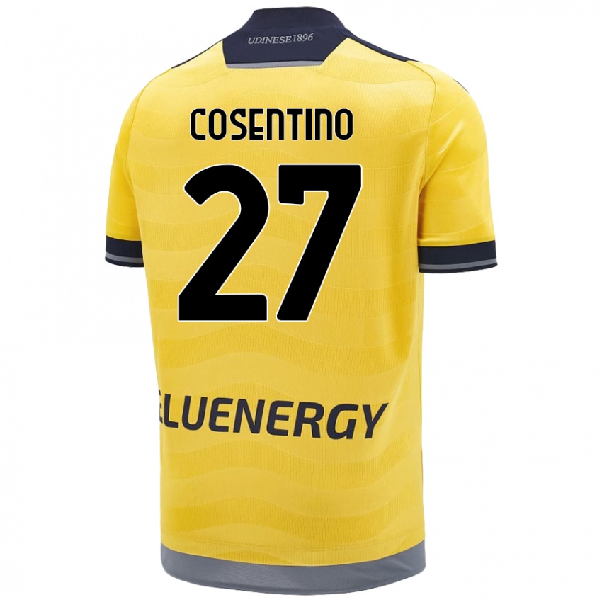 Kinderen Sergio Cosentino #27 Goud Uitshirt Uittenue 2024/25 T-Shirt