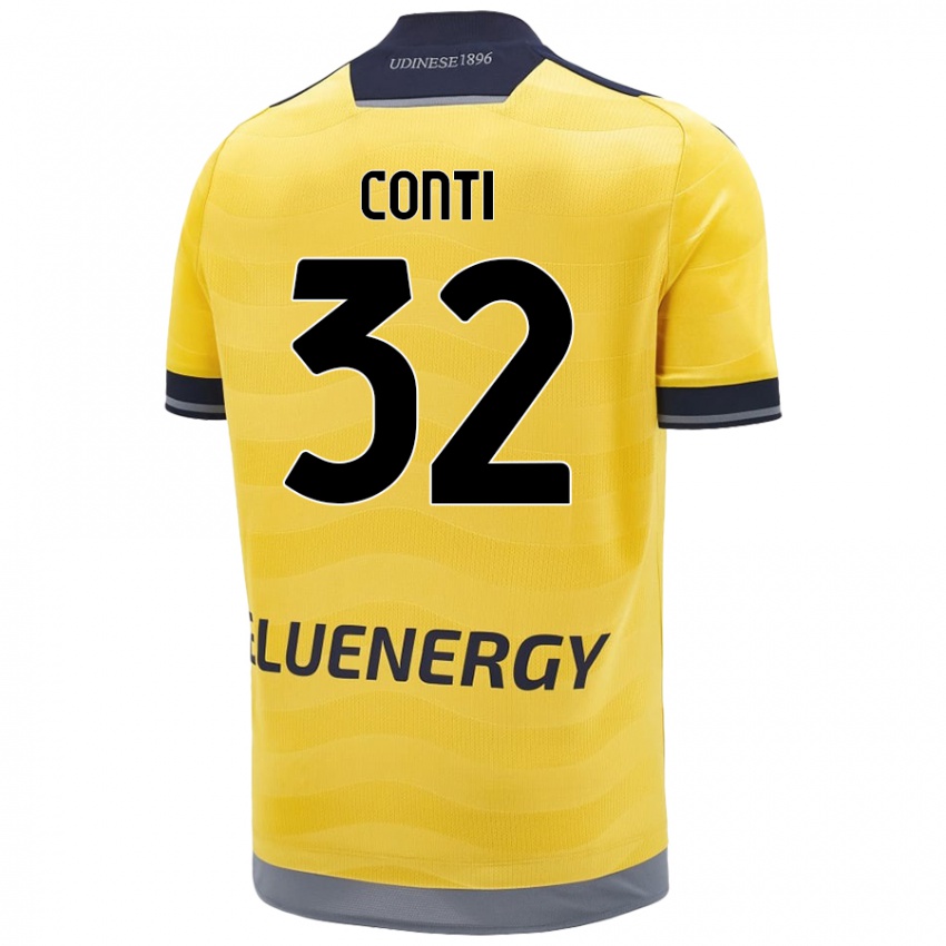 Kinderen Manuel Conti #32 Goud Uitshirt Uittenue 2024/25 T-Shirt