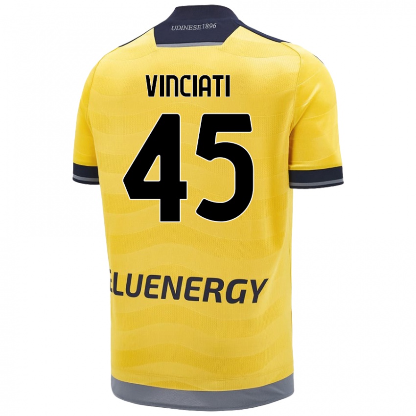 Kinderen Giulio Vinciati #45 Goud Uitshirt Uittenue 2024/25 T-Shirt