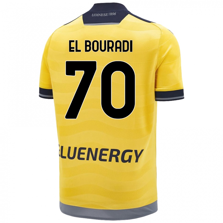 Kinderen Walid El Bouradi #70 Goud Uitshirt Uittenue 2024/25 T-Shirt