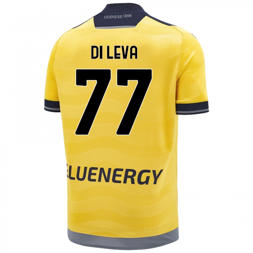 Kinderen Vincenzo Di Leva #77 Goud Uitshirt Uittenue 2024/25 T-Shirt