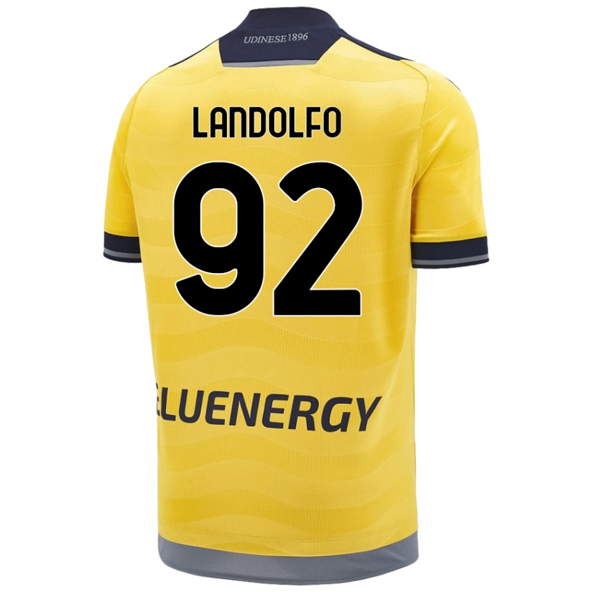 Kinderen Tommaso Landolfo #92 Goud Uitshirt Uittenue 2024/25 T-Shirt