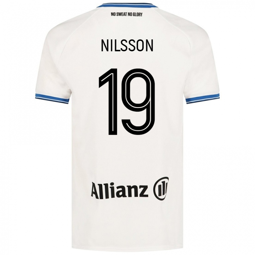 Kinderen Gustaf Nilsson #19 Wit Uitshirt Uittenue 2024/25 T-Shirt