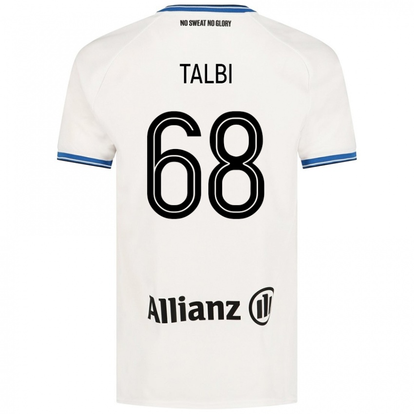 Kinderen Chemsdine Talbi #68 Wit Uitshirt Uittenue 2024/25 T-Shirt