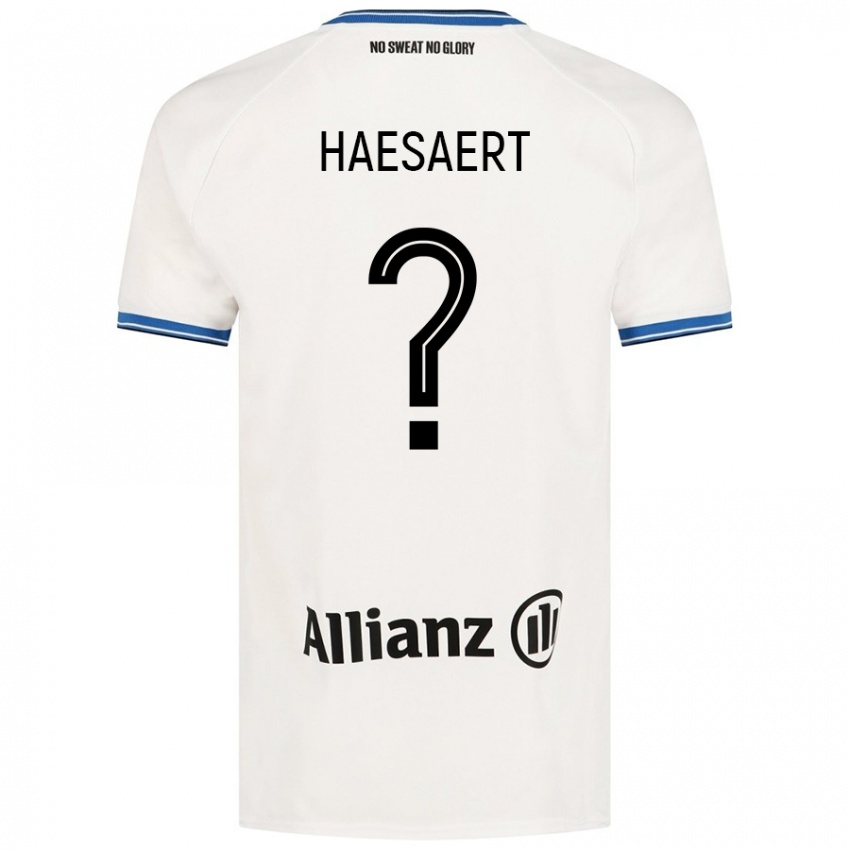 Kinderen Mateo Haesaert #0 Wit Uitshirt Uittenue 2024/25 T-Shirt