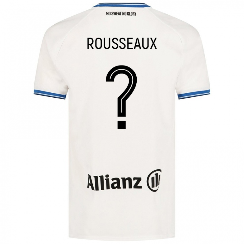 Kinderen Luca Rousseaux #0 Wit Uitshirt Uittenue 2024/25 T-Shirt