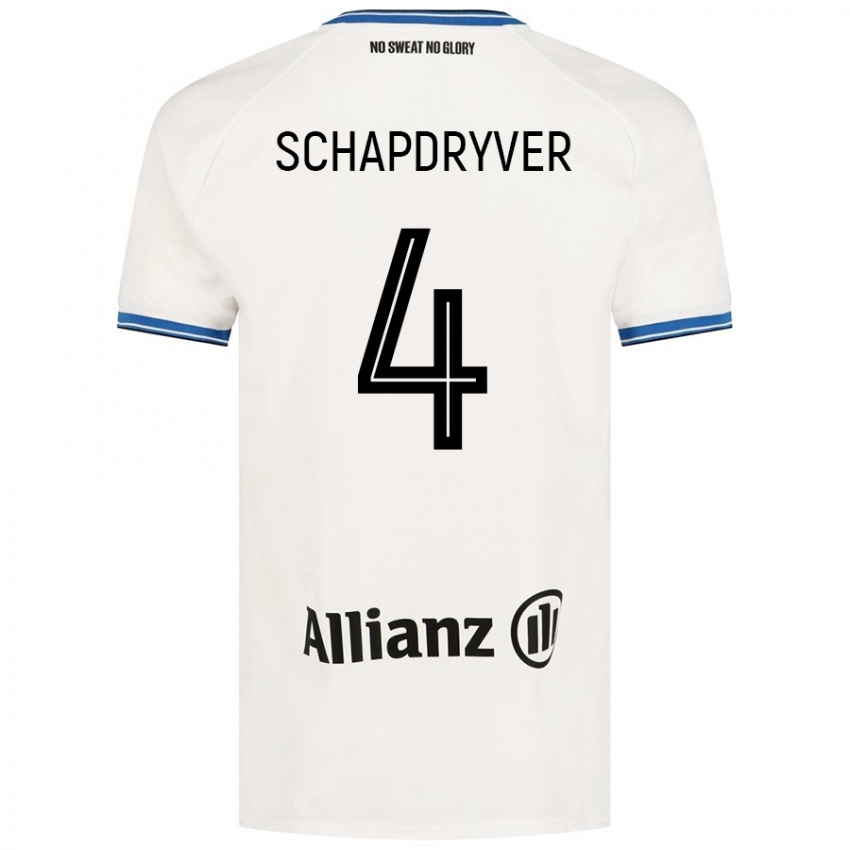 Kinderen Emely Schapdryver #4 Wit Uitshirt Uittenue 2024/25 T-Shirt