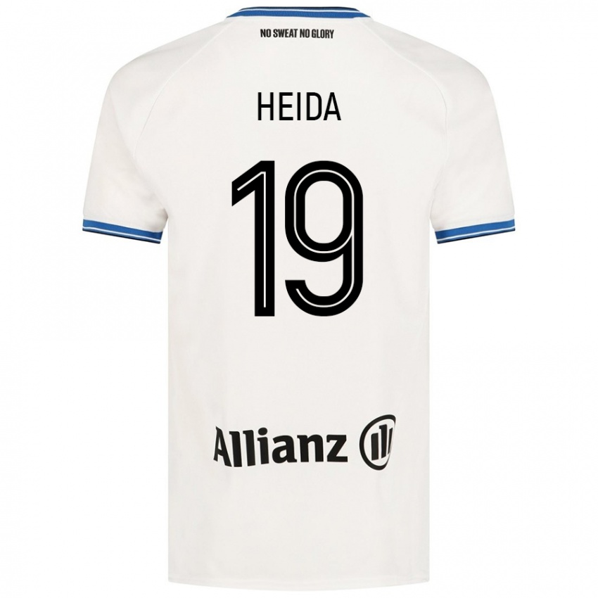 Kinderen Jade Heida #19 Wit Uitshirt Uittenue 2024/25 T-Shirt