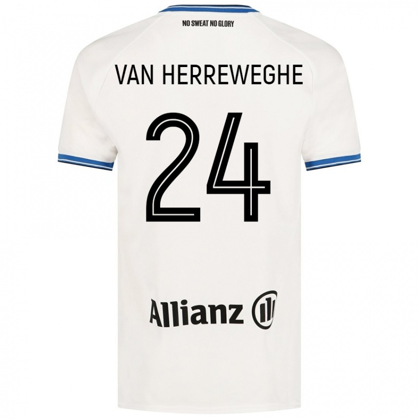 Kinderen Febe Van Herreweghe #24 Wit Uitshirt Uittenue 2024/25 T-Shirt