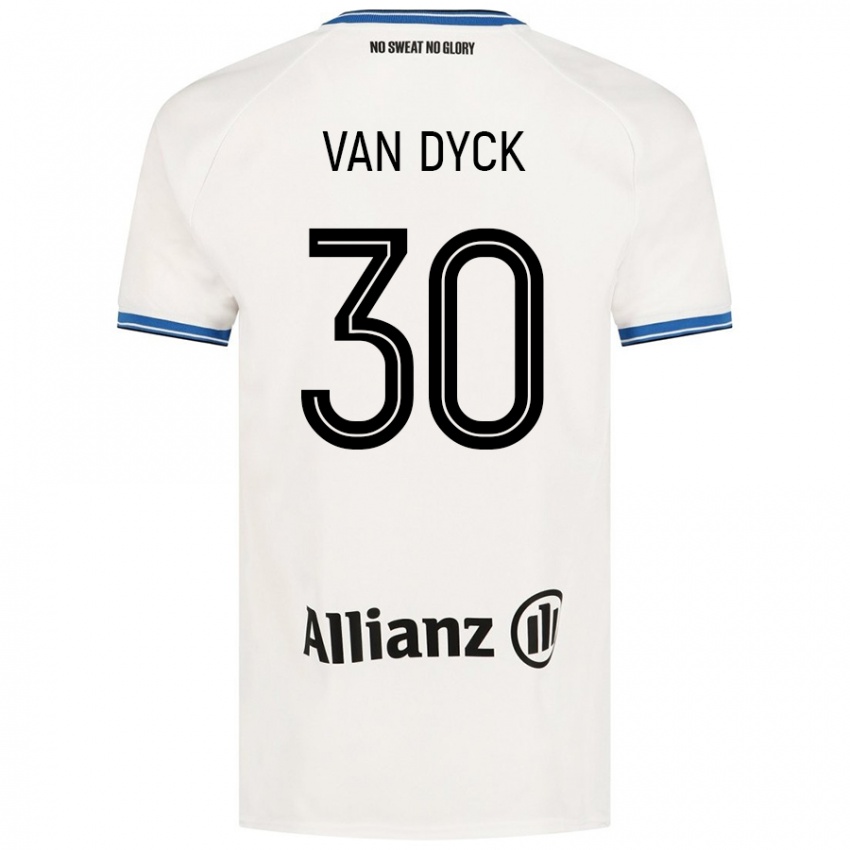 Kinderen Nell Van Dyck #30 Wit Uitshirt Uittenue 2024/25 T-Shirt