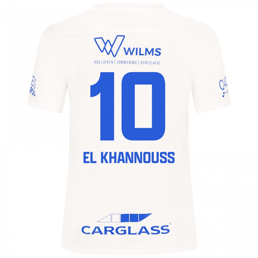 Kinderen Bilal El Khannouss #10 Wit Uitshirt Uittenue 2024/25 T-Shirt