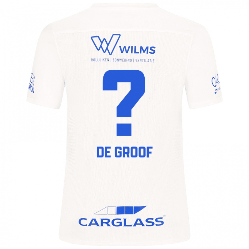 Kinderen Jens De Groof #0 Wit Uitshirt Uittenue 2024/25 T-Shirt